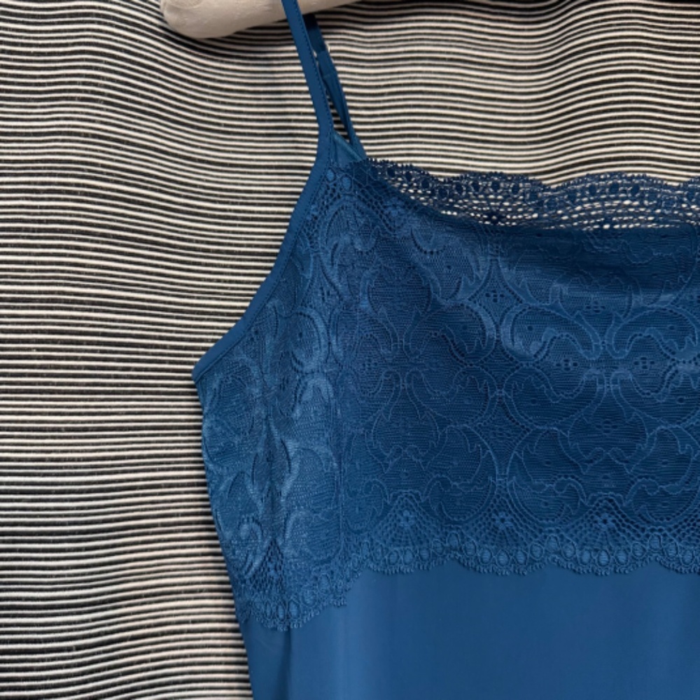 Jockey Teal Blue Slinky Cami Size Large - Picture 3 of 6